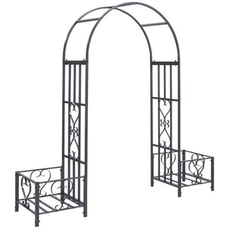 black metal arbor with planter box sold at costco|Costco wholesale planters.